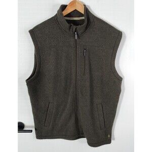 Smartwool Wool Blend Full Zip Vest Green Mens Size XXL Hiking Outdoors Logo